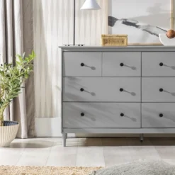 Stiva Classic Mid-Century Modern Horizontal 6 Drawer Dresser - Saracina Home -Saracina Home GUEST 03a1f54e 4537 4cfe 8b24 c78de9815ace