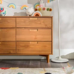 Mid-Century Modern Groove Wood 6 Drawer Dresser - Saracina Home -Saracina Home GUEST 04d23956 eefc 461e adbc 47cd243dd32b