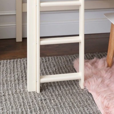 Twin Solid Pine Wood Low Loft Bed White - Saracina Home 8 Twin Solid Pine Wood Low Loft Bed White - Saracina Home - Image 6