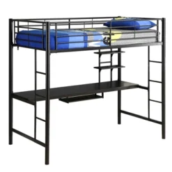 Twin Analise Metal Loft Bed With Wood Desk - Saracina Home -Saracina Home GUEST 0dfb94d7 0a89 45d0 8ab0 175f06b1ee3d