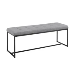 48" Upholstered Bench With Metal Base - Saracina Home -Saracina Home GUEST 0ecb7066 929d 49ba a656 0e82214b60dd
