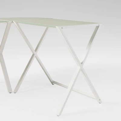 Modern Glass L Shaped Gaming Computer Desk White - Saracina Home 3 Modern Glass L Shaped Gaming Computer Desk White - Saracina Home - Image 2