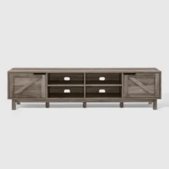 Modern Rustic 2 Door Storage TV Stand For TVs Up To 80" - Saracina Home -Saracina Home GUEST 16425441 86f8 4ca6 bceb cb253e8d7598