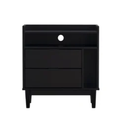 Mid-Century Modern Solid Wood 2 Drawer Nightstand - Saracina Home -Saracina Home GUEST 1982863b 4c3c 4b72 84f5 197ae0e5e801