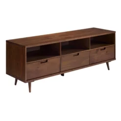 Cara 3 Drawer Mid-Century Modern 3 Drawer TV Stand For TVs Up To 80" - Saracina Home -Saracina Home GUEST 1a0f755d 5887 444d b17e bc0a5160126c