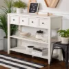 48" Farmhouse Solid Wood 2 Drawer Buffet White - Saracina Home -Saracina Home GUEST 1d1895cc bd54 42de 972d 25c485b1ba6c