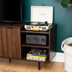 Rockwell Modern Storage TV Stand For TVs Up To 43" Brown - Saracina Home 19 Rockwell Modern Storage TV Stand For TVs Up To 43" Brown - Saracina Home -Saracina Home GUEST 1ec14ba5 44fc 47a9 b688 d123f57c5c73