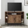 Atticus Modern Farmhouse 2 Door Corner TV Stand For TVs Up To 55" Rustic Oak - Saracina Home -Saracina Home GUEST 1ed4764f 782b 4a4b 8b55 c55c056b5341