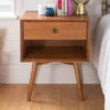 Greenberg 1 Drawer Mid-Century Modern Solid Wood Nightstand - Saracina Home -Saracina Home GUEST 203abc16 9b7b 4d06 ae04 ccc2827fa5e7