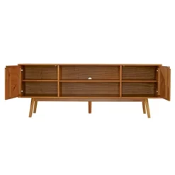 Solid Wood Mid-Century Modern TV Stand For TVs Up To 80" - Saracina Home -Saracina Home GUEST 21c882f2 4627 4d0e a364 30f5fcdcd258