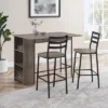 3pc Counter Height Drop Leaf Dining Set Gray Wash - Saracina Home -Saracina Home GUEST 24559541 071a 45c5 a53f 53130a2e05e3
