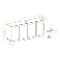 Contemporary Storage With 4 Doors Sideboard - Saracina Home -Saracina Home GUEST 2474f5c0 1422 465b b5e7 c66bcbaff085