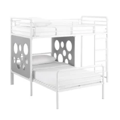 Twin Modern Cut-Out L-Shaped Metal Bunk Bed - Saracina Home -Saracina Home GUEST 29da9719 a212 4480 8ec6 616d91a4d93b