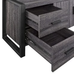 Modern Urban Industrial TV Stand For TVs Up To 80" Charcoal - Saracina Home 8 Modern Urban Industrial TV Stand For TVs Up To 80" Charcoal - Saracina Home -Saracina Home GUEST 30d65bb0 8547 4b86 8ee7 a3add0f2dc06
