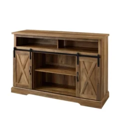 Transitional Sliding Barndoor Highboy TV Stand For TVs Up To 58" - Saracina Home 37 Transitional Sliding Barndoor Highboy TV Stand For TVs Up To 58" - Saracina Home -Saracina Home GUEST 30e67552 0151 4307 86d1 c57d37e38e3b