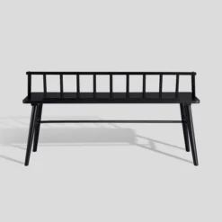 Transitional Low-Back Spindle Entryway Bench - Saracina Home -Saracina Home GUEST 31e7dde0 f03e 49ae 80f8 c90ccd18516e