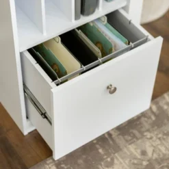 Home Office Deluxe Storage Computer Desk White - Saracina Home -Saracina Home GUEST 322a0bb4 5d64 4a03 ba9a 471caff57cfd