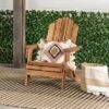 Genovia Transitional Acacia Wood Outdoor Adirondack Chair - Saracina Home -Saracina Home GUEST 32426300 b2bb 4d5f 8bb7 c0bd0aa51b4d