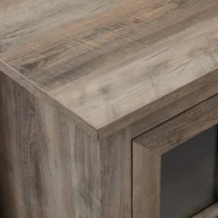 Transitional Farmhouse Window Pane Fireplace TV Stand For TV's Up To 65" Gray Wash - Saracina Home -Saracina Home GUEST 34fa5c1b 95bb 4a2e 97f2 0446c06e3aaf