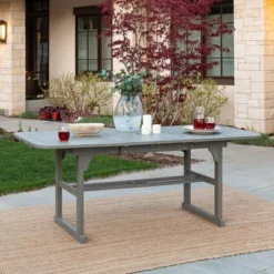 Ravenscroft Modern Boho Acacia Wood Slat Top Rectangle Extendable Outdoor Table - Saracina Home -Saracina Home GUEST 372ffbdb c82c 4861 ab10 0880cfd80c91