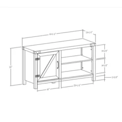 Clarabelle Rustic Industrial Barn Door TV Stand For TVs Up To 50" - Saracina Home -Saracina Home GUEST 3893808d 3686 4632 b50d 6af777bd48d5