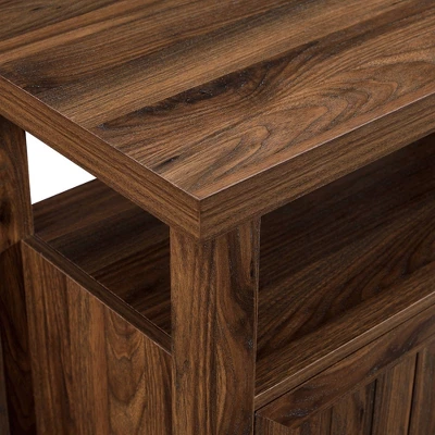 Modern Farmhouse Highboy Double Grooved Door TV Stand For TVs Up To 65" - Saracina Home 9 Modern Farmhouse Highboy Double Grooved Door TV Stand For TVs Up To 65" - Saracina Home - Image 7