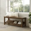 Modern Farmhouse Solid Wood Shoe Storage Entry Bench Rustic Oak - Saracina Home -Saracina Home GUEST 3ee160b0 05d8 4a45 b3c7 bcea2c6da55c