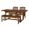 Ravenscroft 4pc Extendable Acacia Wood Outdoor Dining Set - Saracina Home -Saracina Home GUEST 3f357503 0247 4419 9324 24d701a09c15