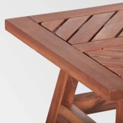 Slatted Chevron Acacia Wood Patio Side Table - Saracina Home -Saracina Home GUEST 405dd1a7 7fc5 41a0 9c36 7e6de1a864e0