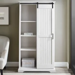 Owens Farmhouse Sliding Barn Door Storage Hutch - Saracina Home -Saracina Home GUEST 40dd9cf3 8266 4c0b 8bbd d8802901b297