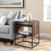 Modern Wood And Metal Side Table With Open Storage - Saracina Home -Saracina Home GUEST 425b9c8f 8e2b 473b 91fb e3b0893471c3