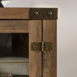 Clarabelle Transitional Glass Barn Door TV Stand For TVs Up To 65" - Saracina Home -Saracina Home GUEST 42a88c3c cdee 40a3 9013 0baeece50bd4