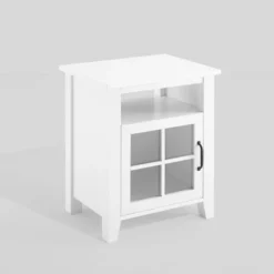 Transitional Classic Windowpane Storage Side Table - Saracina Home -Saracina Home GUEST 4469cf83 cd93 4faf 9e56 10d6ff377ccb