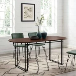 71" Phyllis Modern Drop Leaf Dining Table Walnut - Saracina Home -Saracina Home GUEST 45f0b8e9 d1c4 4c13 8c1b b1c57c6922e3