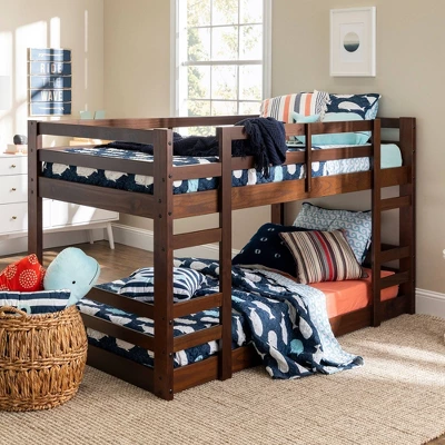 Twin Over Twin Indy Solid Wood Low Bunk Bed - Saracina Home 10 Twin Over Twin Indy Solid Wood Low Bunk Bed - Saracina Home - Image 9