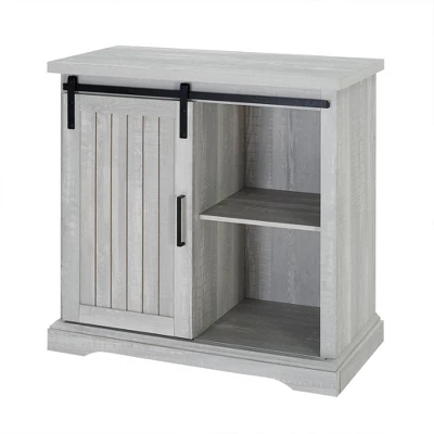 Tertia Grooved Sliding Barn Door Transitional Accent Cabinet - Saracina Home 11 Tertia Grooved Sliding Barn Door Transitional Accent Cabinet - Saracina Home - Image 9