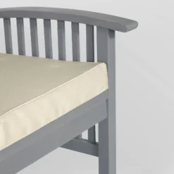 Ravenscroft Modern Boho Acacia Wood Slatted Outdoor Loveseat With Cushion - Saracina Home -Saracina Home GUEST 52aa005c 6a54 4115 bce1 42a537cb103c