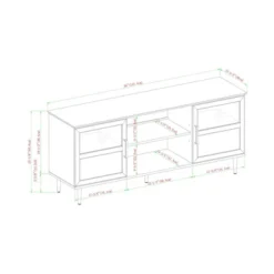 Modern Wood And Glass Door Console TV Stand For TVs Up To 65" - Saracina Home -Saracina Home GUEST 52e7aa4d e976 48f1 bc3d adce19001125