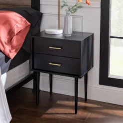 Ora Mid-Century Modern 2 Drawer Nightstand - Saracina Home -Saracina Home GUEST 586d04a0 be28 4036 81c0 746bfa6293b3