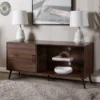 Single Door Mid-Century Modern TV Stand For TVs Up To 58" Dark Walnut - Saracina Home -Saracina Home GUEST 588b31c2 2b1c 4a6e afd1 00e15c827d11