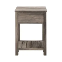 June Rustic Transitional Square Nightstand With Lower Shelf - Saracina Home -Saracina Home GUEST 58d46603 9289 4d8b bba2 c2a3030f9be6