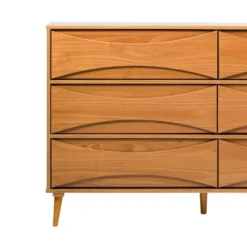 Mid-Century Modern Contoured 6 Drawer Dresser - Saracina Home -Saracina Home GUEST 594c6242 2500 453b 90d5 efb2e62ee4ee