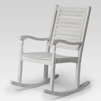 Bamberg Transitional Acacia Wood Outdoor Rocking Chair - Saracina Home 12 Bamberg Transitional Acacia Wood Outdoor Rocking Chair - Saracina Home - Image 10