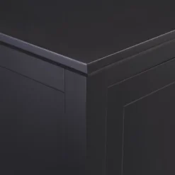 Sliding Door Transitional Wood Storage TV Stand For TVs Up To 80" Black - Saracina Home -Saracina Home GUEST 5dc15719 c8ca 48d7 b3cc 710197c0a83a