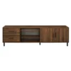 Sana Modern Triple Storage TV Stand For TVs Up To 80" Dark Walnut - Saracina Home -Saracina Home GUEST 61a9d775 359c 484c 947e fd999158416f