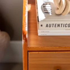 Katie Transitional Tray Top 1 Drawer Solid Wood Nightstand Caramel - Saracina Home -Saracina Home GUEST 630725a5 6696 4be4 98b8 a15a3af9dc73