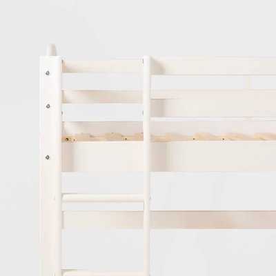 Twin Solid Pine Wood Low Loft Bed White - Saracina Home 9 Twin Solid Pine Wood Low Loft Bed White - Saracina Home - Image 7