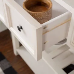 48" Farmhouse Solid Wood 2 Drawer Buffet White - Saracina Home -Saracina Home GUEST 674b092e 3435 4204 b7cf 49f755d818b1