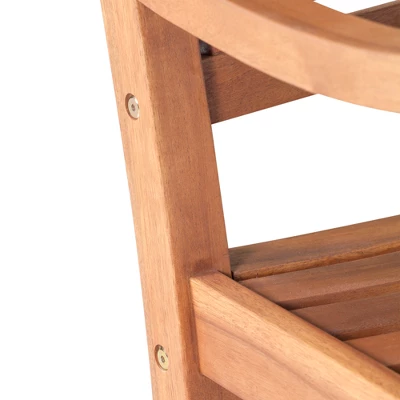 Bamberg Transitional Acacia Wood Outdoor Rocking Chair - Saracina Home 4 Bamberg Transitional Acacia Wood Outdoor Rocking Chair - Saracina Home - Image 2