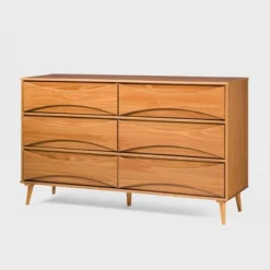 Mid-Century Modern Contoured 6 Drawer Dresser - Saracina Home -Saracina Home GUEST 6812f9ff 3293 4562 9a04 8866ad65d497